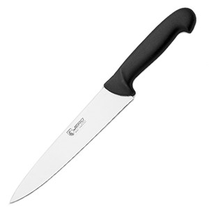 картинка Нож кухонный универсальный; сталь нерж., полипроп.; H=20, L=330/185, B=50мм; черный, металлич. (04071803) Matfer от интернет-магазина Posuda-bar