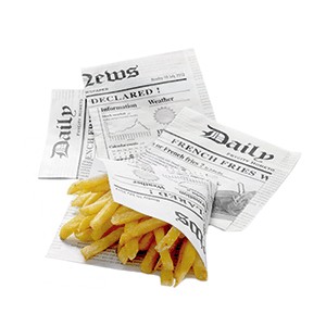 картинка Конус д/картофеля фри черно-белый[1000шт]; бумага; L=17, B=17см (04142112) Matfer от интернет-магазина Posuda-bar