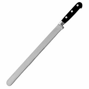 картинка Нож кондитерский; сталь нерж.; L=365/230, B=28мм; черный, металлич. (04070519) Matfer от интернет-магазина Posuda-bar