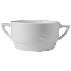 картинка Бульонная чашка «Атлантис»; фарфор; 250мл; D=105, H=58, L=155, B=105мм; белый (03120360) Lilien Austria от интернет-магазина Posuda-bar