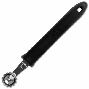 картинка Нож д/удаления плодоножки; сталь, абс-пластик; D=20, H=8, L=145мм; черный, металлич. (04070442) Ilsa от интернет-магазина Posuda-bar