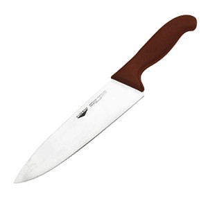 картинка Нож поварской; сталь нерж., пластик; L=20/32, B=2см; коричнев., металлич. (04071881) Paderno от интернет-магазина Posuda-bar
