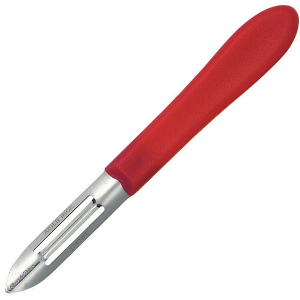 картинка Нож д/чистки овощей; сталь нерж., пластик; L=168/65, B=15мм; металлич., красный (04071711) Matfer от интернет-магазина Posuda-bar
