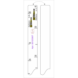 картинка Линейка «Гальяно 0. 5, 0. 7л»; L=28, B=2см; белый (02123307) STEK от интернет-магазина Posuda-bar