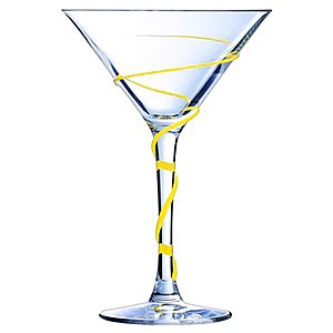 картинка Кокт. рюмка «Спайро»; стекло, силикон; 210мл; D=11, 5, H=17см; прозр., желт. (01030726) Arcoroc от интернет-магазина Posuda-bar