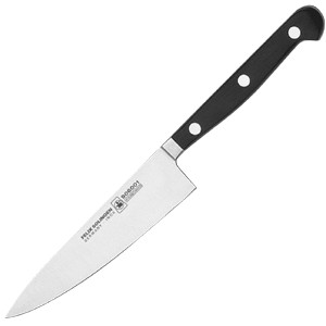 картинка Нож поварской «Глория Люкс»; сталь; L=230/130, B=25мм; черный, металлич. (04070406) Felix от интернет-магазина Posuda-bar