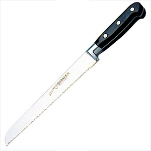картинка Нож д/хлеба; сталь нерж.; L=320/200, B=28мм; черный, металлич. (04070545) Matfer от интернет-магазина Posuda-bar