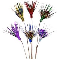 картинка Цветок на палочке[50шт]; фольга, дерево; H=40, L=235/110, B=120мм; разноцветн., бежев. (06020101) Ims от интернет-магазина Posuda-bar