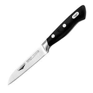 картинка Нож д/чистки овощей; сталь нерж.; L=90, B=194мм; черный, металлич. (04071750) Paderno от интернет-магазина Posuda-bar