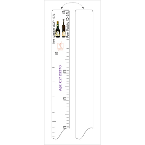 картинка Линейка «Пьер Маглойре ВСОП, ХО 0. 7л»; пластик; L=28, B=2см; белый (02123370) STEK от интернет-магазина Posuda-bar