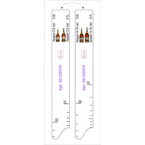 картинка Линейка «Арарат 3-5 зв. Ани 0. 5, 0. 7л»; пластик; L=28, B=2см; белый (02122570) STEK от интернет-магазина Posuda-bar