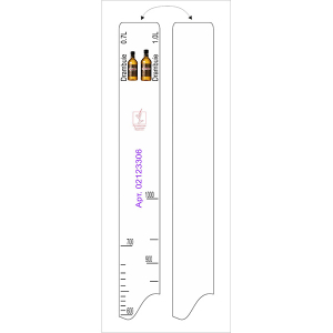 картинка Линейка «Драмбуи 0. 7, 1л»; L=28, B=2см; белый (02123306) STEK от интернет-магазина Posuda-bar