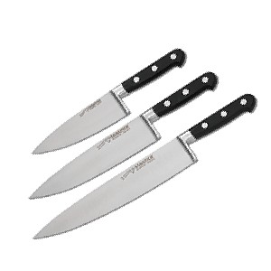 картинка Нож кухонный; сталь нерж., пластик; L=15см; черный, металлич. (04071905) Matfer от интернет-магазина Posuda-bar