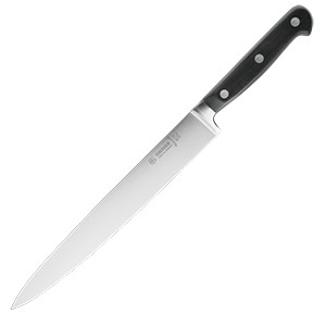 картинка Нож кухонный универсальный; сталь, пластик; L=38/26, B=3см; черный, металлич. (04070270) Matfer от интернет-магазина Posuda-bar