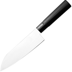 картинка Нож кухонный; сталь нерж., дерево; L=165/290, B=40мм; металлич., черный (04072456) Kasumi от интернет-магазина Posuda-bar