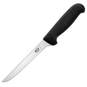 картинка Нож обвалочный с черн. ручкой; сталь нерж., полипроп.; L=285/160, B=20мм; черный, металлич. (04071812) Victorinox от интернет-магазина Posuda-bar