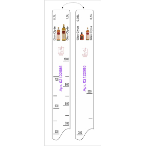 картинка Линейка «Глен Клайд 0. 35, 0. 5, 0. 7, 1л»; пластик; L=28, B=2см; белый (02122585) STEK от интернет-магазина Posuda-bar