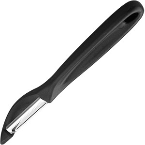 картинка Нож д/чистки овощей; сталь нерж., пластик; L=175/50, B=12мм; черный, металлич. (04071776) Victorinox от интернет-магазина Posuda-bar
