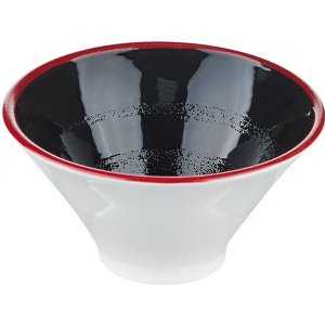 картинка Салатник; фарфор; D=11, 5см; черный, красный (03031190) Steelite от интернет-магазина Posuda-bar