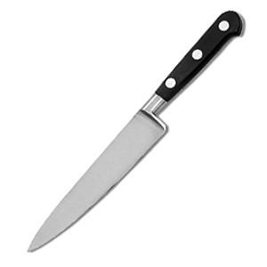 картинка Нож поварской; сталь, пластик; L=15, B=2см; черный, металлич. (04071887) Matfer от интернет-магазина Posuda-bar
