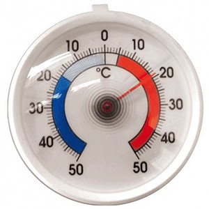 картинка Термометр д/холод. (1C+50-50); пластик; L=65, B=55мм; белый (04142424) Paderno от интернет-магазина Posuda-bar