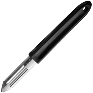 картинка Нож д/чистки овощей; сталь, пластик; L=180/60, B=16мм; металлич., черный (04070434) Ilsa от интернет-магазина Posuda-bar