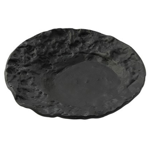 картинка Тарелка «Кратер»; стекло; D=23см; черный, матовый (03012924) Pordamsa от интернет-магазина Posuda-bar