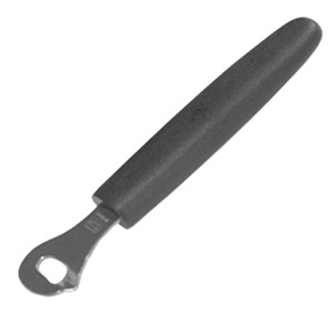 картинка Нож карбовочный; пластик, сталь нерж.; H=10, L=140/40, B=25мм; черный, металлич. (09100225) Matfer от интернет-магазина Posuda-bar