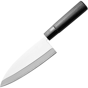 картинка Нож кухонный «Деба»; сталь нерж., дерево; L=290/165, B=47мм; металлич., черный (04072464) Kasumi от интернет-магазина Posuda-bar
