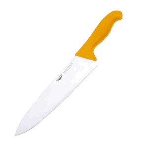 картинка Нож поварской; сталь; L=405/260, B=55мм; желт., металлич. (04070880) Paderno от интернет-магазина Posuda-bar