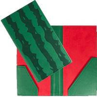 картинка Папка д/счетов «Арбуз»; кожезам.; зелен., красный (02130394) LK от интернет-магазина Posuda-bar
