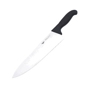 картинка Нож поварской; сталь, пластик; L=445/300, B=65мм; черный, металлич. (04070883) Paderno от интернет-магазина Posuda-bar