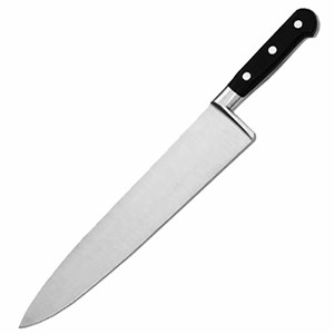 картинка Нож «Шеф»; L=25см; черный, металлич. (04070343) Matfer от интернет-магазина Posuda-bar