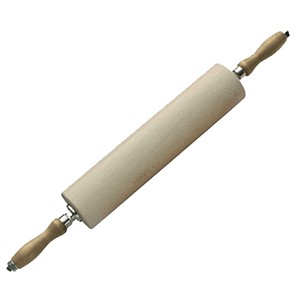 картинка Скалка с ручками; бук, сталь нерж.; D=8, L=40см (04141920) Matfer от интернет-магазина Posuda-bar