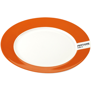 картинка Тарелка «Пантон»; фарфор; D=200, H=15мм; белый, оранжев. (03010787) Serax от интернет-магазина Posuda-bar