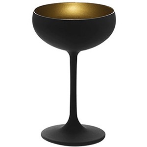 картинка Шампан. -блюдце «Олимпик»; хр.стекло; 230мл; D=95, H=147мм; черный, золотой (01060596) Stoelzle от интернет-магазина Posuda-bar