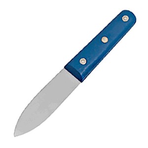 картинка Нож д/гребешка; сталь нерж., пластик; L=230/200, B=32мм; металлич., синий (04070331) Matfer от интернет-магазина Posuda-bar