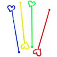 картинка Мешалка «Сердечки»[50шт]; пластик; H=17, 8, L=18см; разноцветн. (06011604) Ims от интернет-магазина Posuda-bar