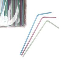 картинка Трубочки со сгибом флюорисц. L=24см[1000шт]; D=5, L=240мм; разноцветн. (06030144) Pasterski от интернет-магазина Posuda-bar