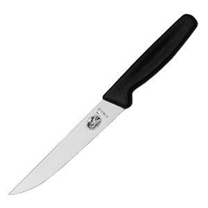 картинка Нож д/нарезки мяса; сталь нерж., пластик; L=275/153, B=24мм; черный, металлич. (04070238) Victorinox от интернет-магазина Posuda-bar