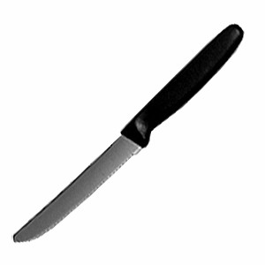 картинка Нож кухонный; сталь, пластик; L=110, B=45мм; металлич., черный (04071255) Matfer от интернет-магазина Posuda-bar