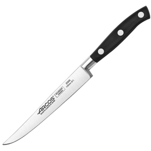 картинка Нож кухонный «Ривьера»; сталь нерж., полиоксиметилен; L=26/13, B=2см; черный, металлич. (04072427) Arcos от интернет-магазина Posuda-bar