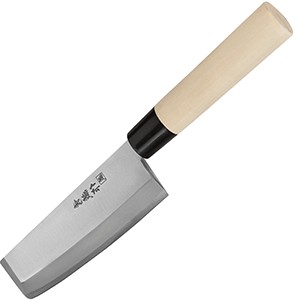картинка Нож усуба д/овощей «Накири-усуба»; металл, дерево; L=18/32, B=5см; металлич., бежев. (04070364) от интернет-магазина Posuda-bar