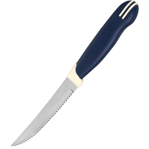 картинка Нож д/стейка; L=110/215, B=15мм; синий, белый (03112163) Tramontina от интернет-магазина Posuda-bar