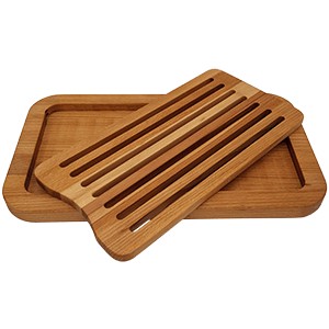 картинка Доска д/хлеба; бук; H=25, L=450, B=260мм; деревян. (04091017) PPwood от интернет-магазина Posuda-bar