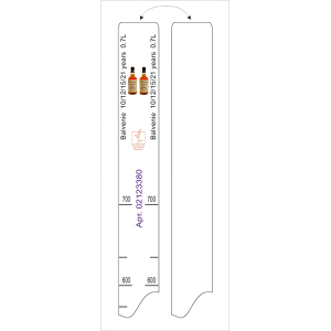 картинка Линейка «Балвени 10, 12, 15, 21лет 0. 7л»; пластик; L=28, B=2см (02123380) STEK от интернет-магазина Posuda-bar