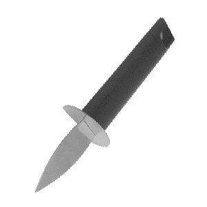 картинка Нож д/устриц; сталь нерж., полипроп.; H=30, L=170, B=42мм; черный, металлич. (02060214) Ghidini от интернет-магазина Posuda-bar