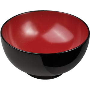 картинка Бульонная чашка; пластик; 300мл; D=115, H=60мм; черный, красный (03120250) Prohotel от интернет-магазина Posuda-bar