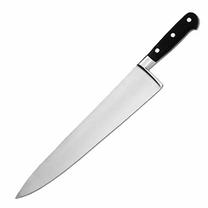 картинка Нож «Шеф»; сталь, пластик; L=35, B=9см; черный, металлич. (04071273) Matfer от интернет-магазина Posuda-bar