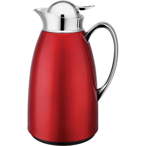 картинка Кофейник-термос; сталь нерж., стекло; 1л; H=27см; красный, серебрян. (03160702) Sunnex от интернет-магазина Posuda-bar